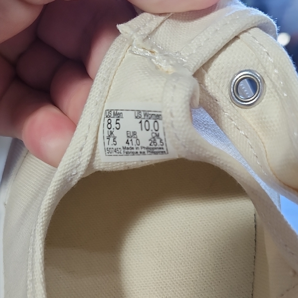Vans Women's Cream Canvas Buckle Sneakers - Picture 2 of 12